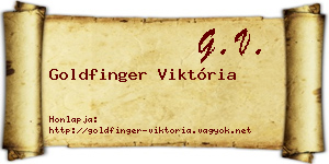 Goldfinger Viktória névjegykártya